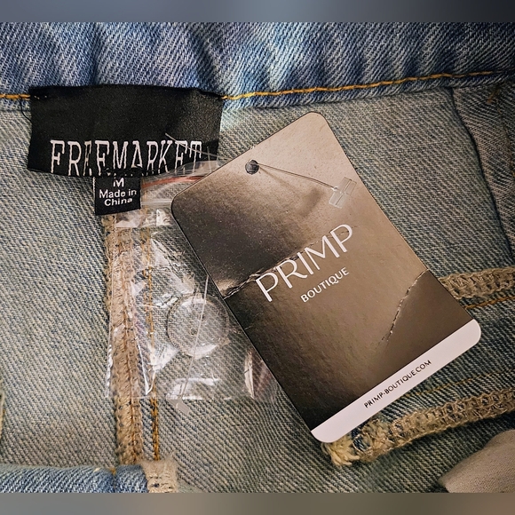 PRIMP BOUTIQUE Stephane Belted Wide Leg Jeans (M) - Picture 8 of 8